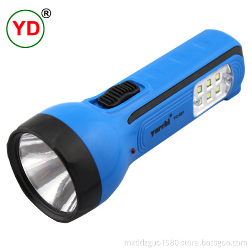 LED Plastic Body Flashlight Torch with Solar Energey